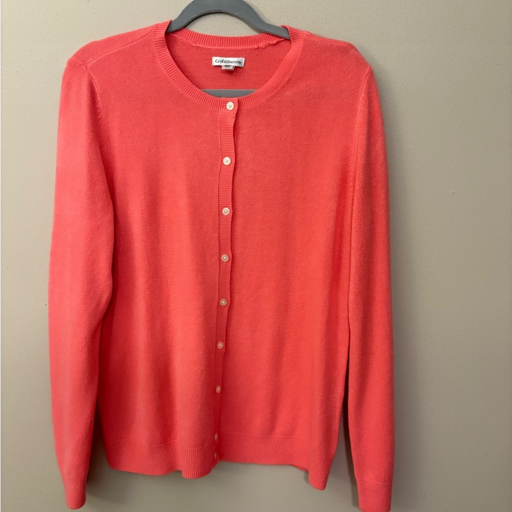 SZ L,  Coral Women's Cardigan, soft and lightweight, cloak color